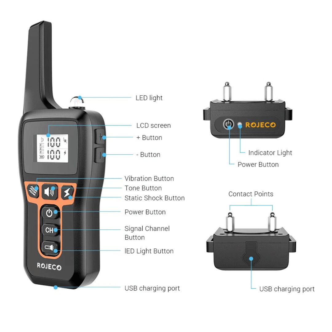 1000m e-Collar for Dog Training with Remote 15