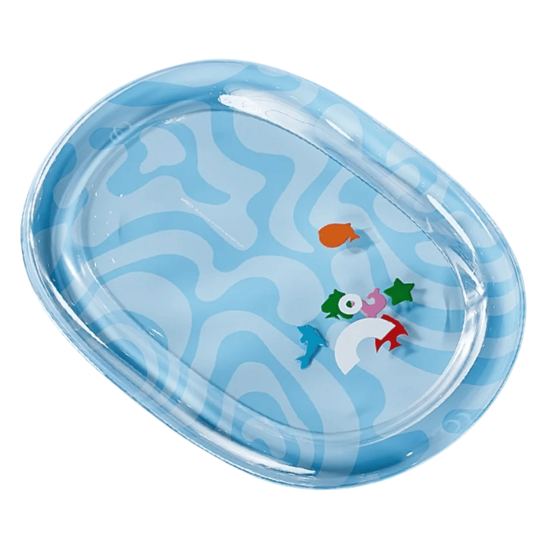 Inflatable & Water-Fillable Pet Cooling Bed with Bolstered Edges for Calming & Play 1