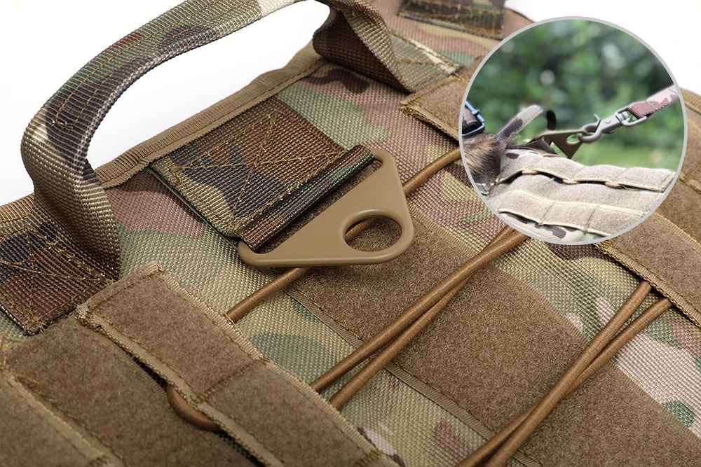 Large Dog Military-Style Dog Harness with Collar, Leash & Pouch Set | Tactical Dog Training Vest 14