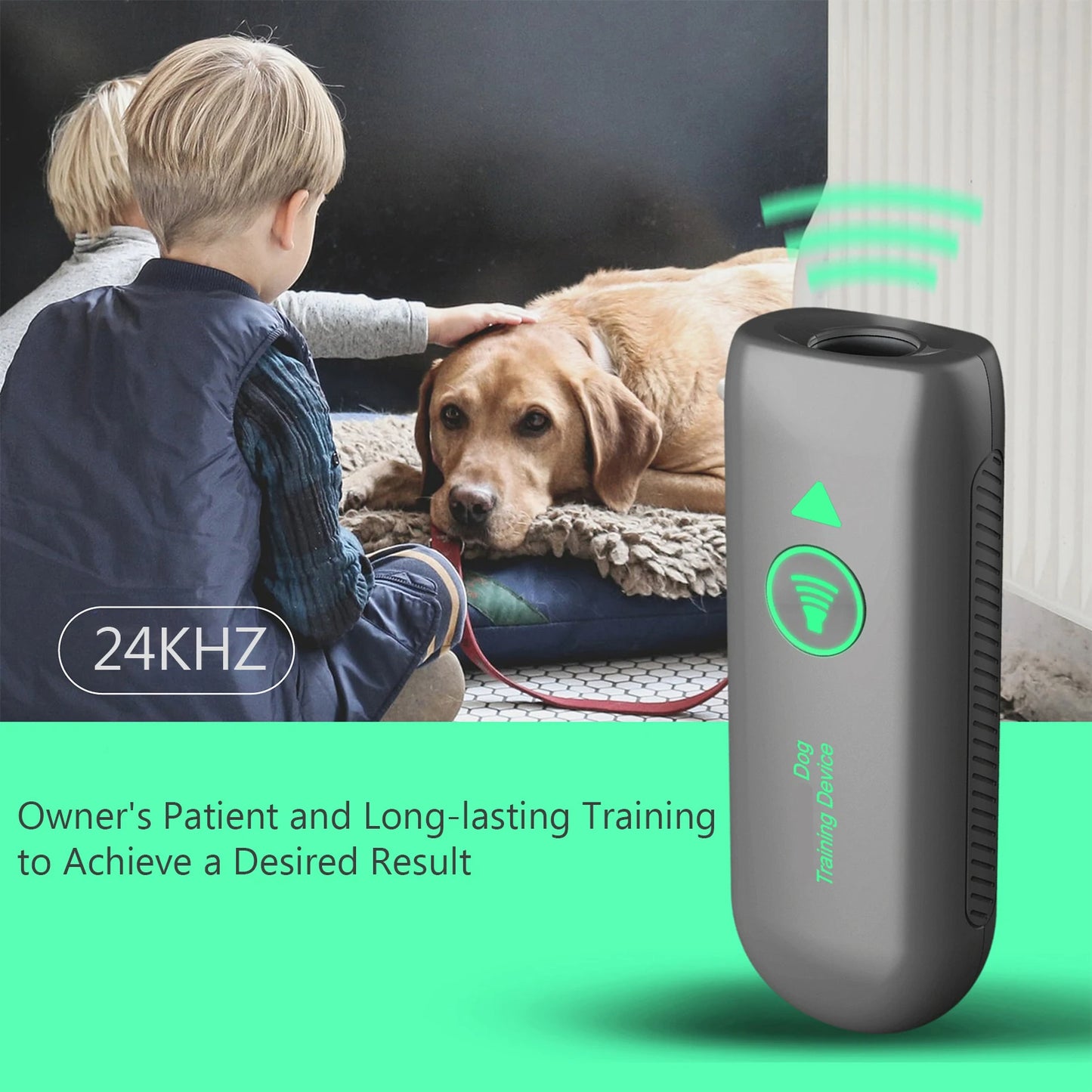 Compact Handheld Ultrasonic Dog Bark Controller with 10m Range | USB-C Rechargeable 5