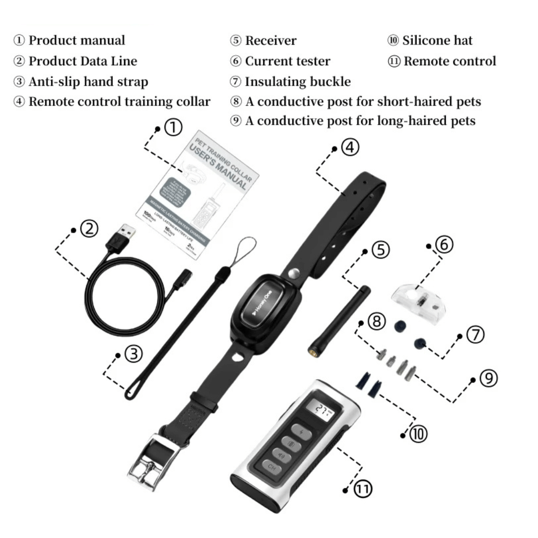 1100m Dog Training Collar with Remote | Waterproof & Rechargeable 7