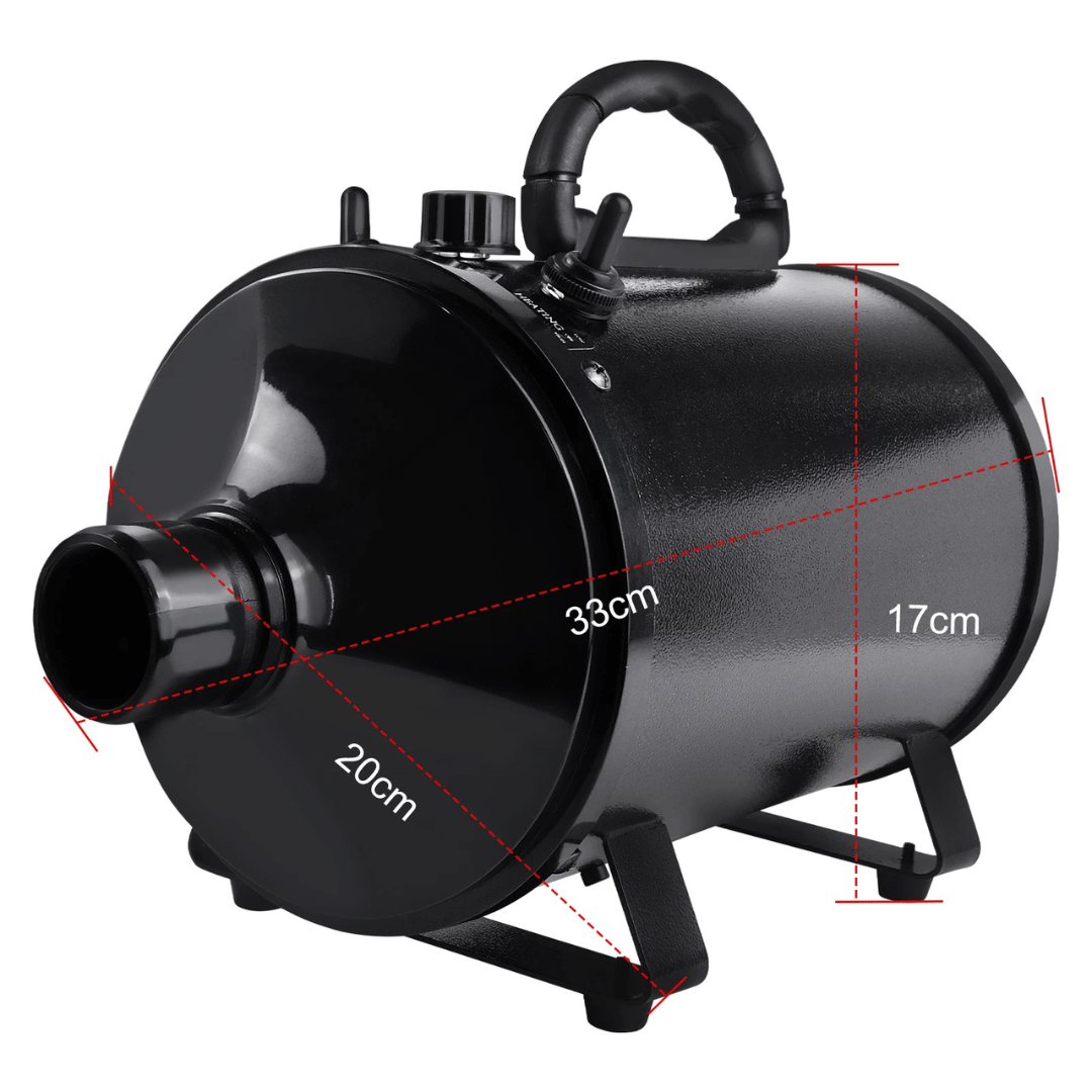 Low-Noise Dog Hairdryer with Temperature Control & Changeable Nozzles | Compact & Portable 2800W Blow Dryer for Dog Grooming 12