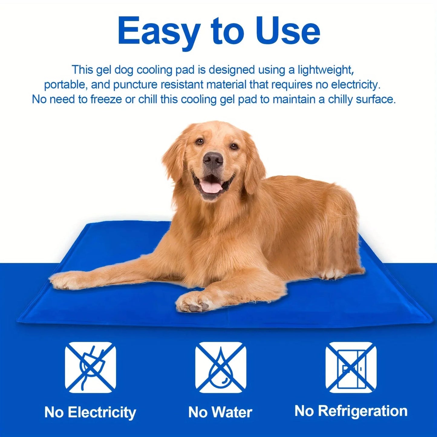Self-Cooling Dog Cooling Mat | Moisture-Resistant & Foldable for Travel