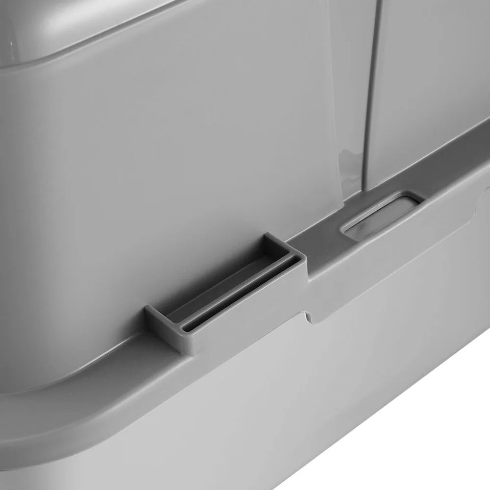 High-Sided Semi-Enclosed Cat Litter Box with Stainless Steel Litter Tray | Scoop Included 9
