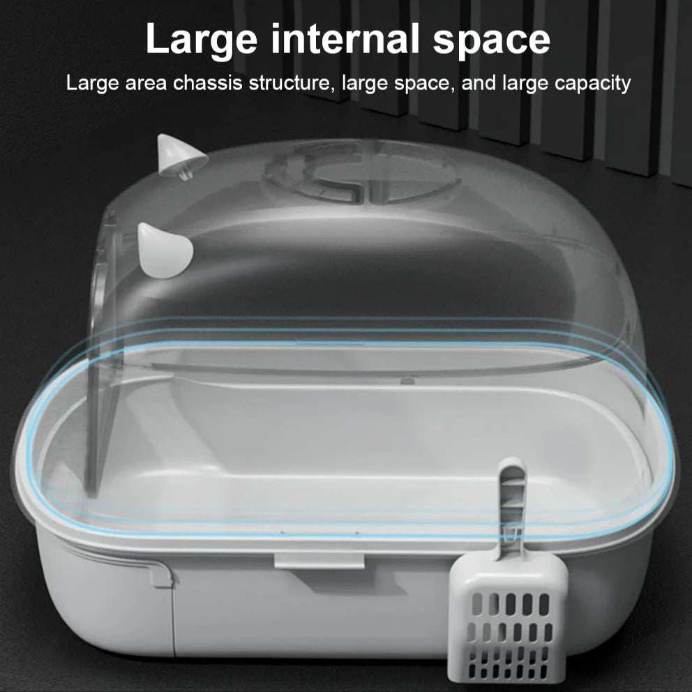 Enclosed Cat Litter Box with Swing Door & Pull-Out Tray Drawer | Scoop Included 7