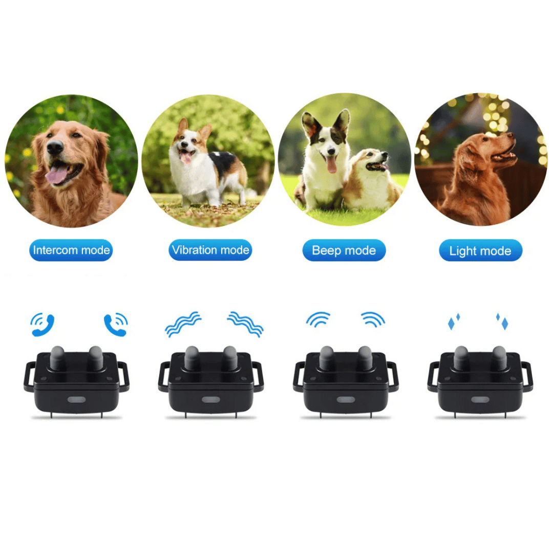 1500m Walkie-Talkie Dog Training Collar for Voice Intercom Control 12