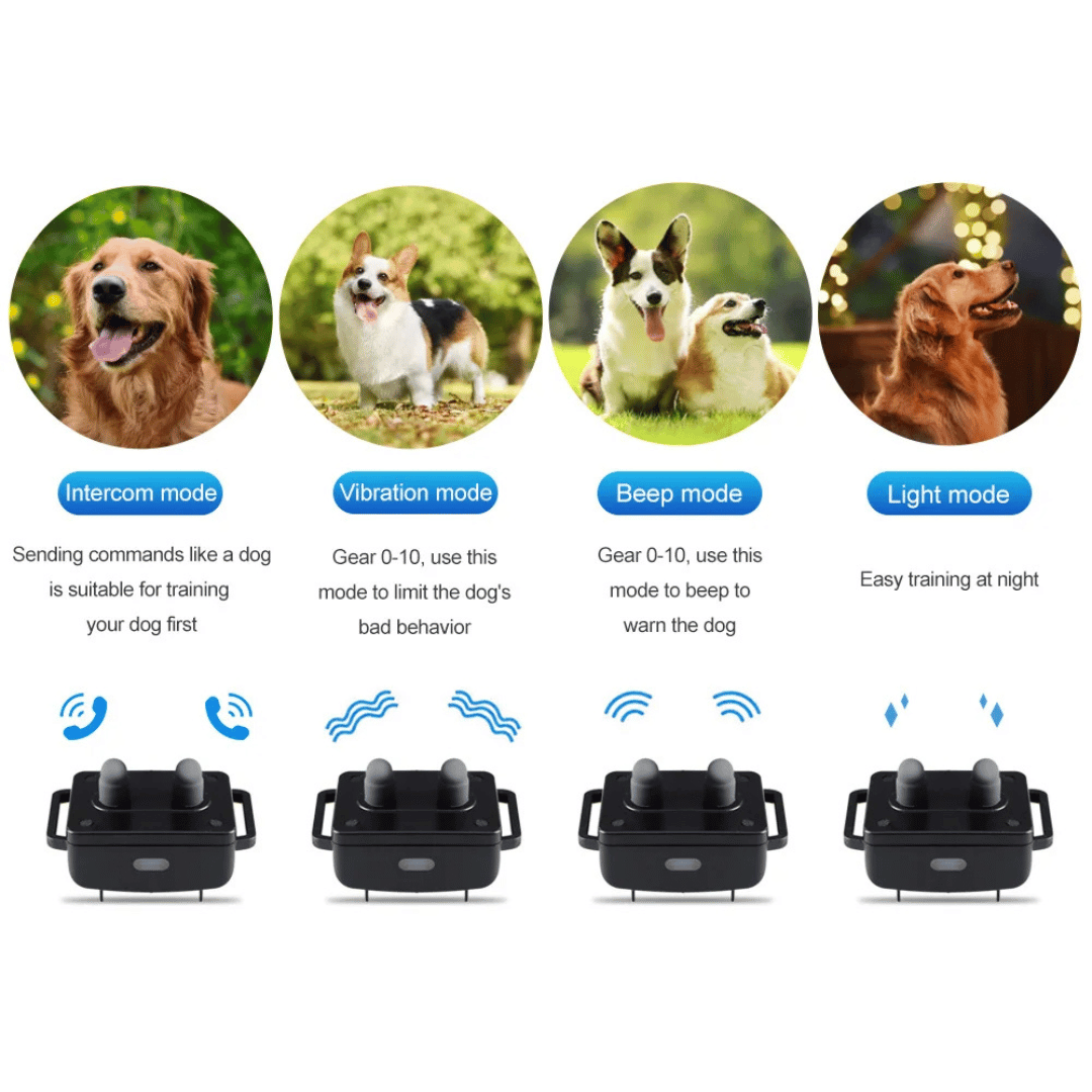 1500m Walkie-Talkie Dog Training Collar for Voice Intercom Control 6