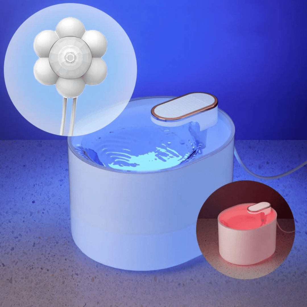 Automatic Cat Water Fountain with Silent Motion Sensor & LED Light | USB Rechargeable 2