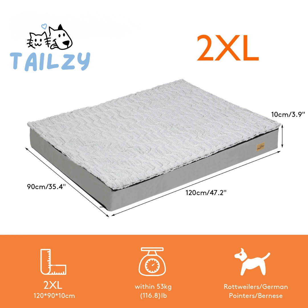 Thick & XL Orthopaedic Dog Bed Mattress for Extra Large Dogs with Washable Cover