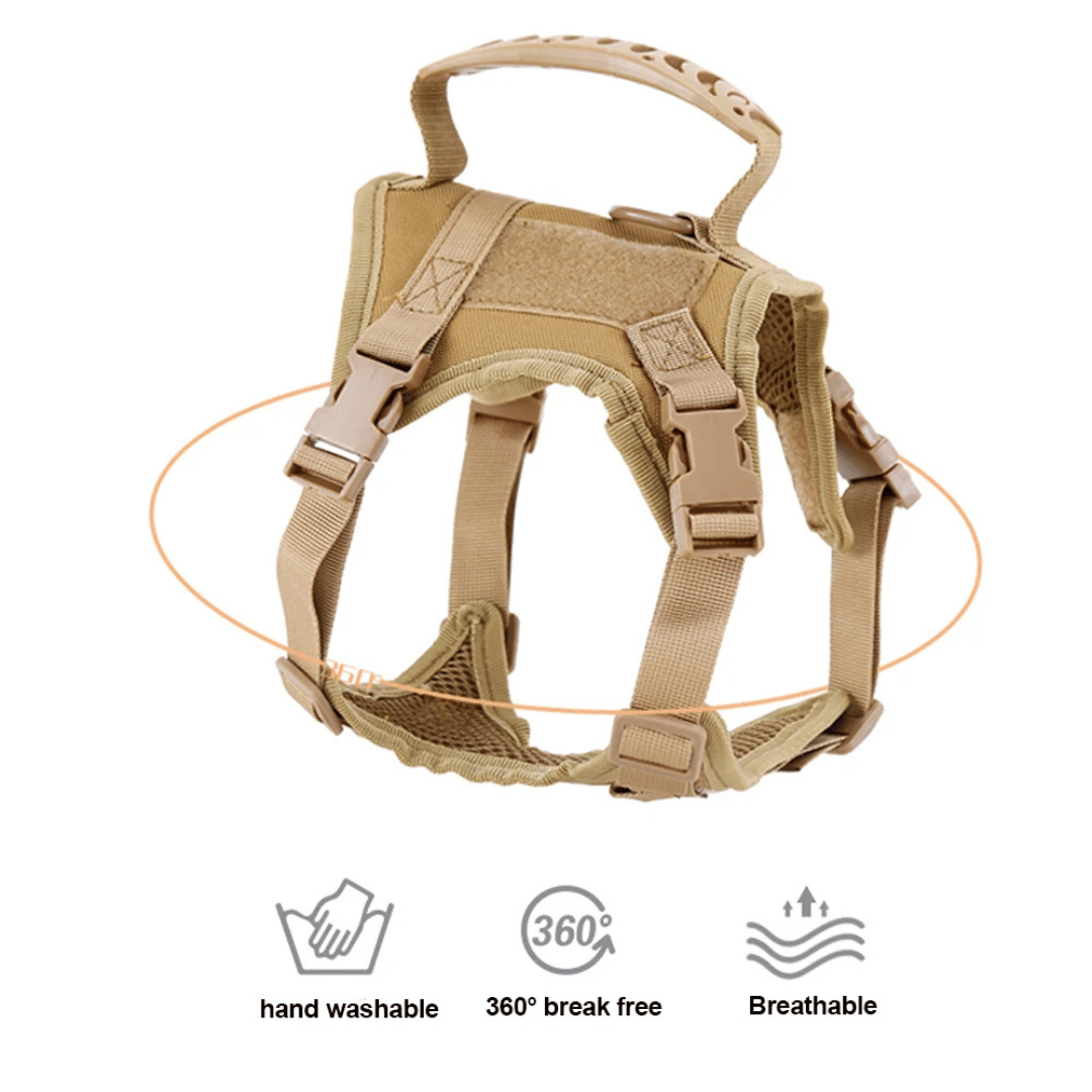 Military-Style Tactical Cat Harness & Leash 19