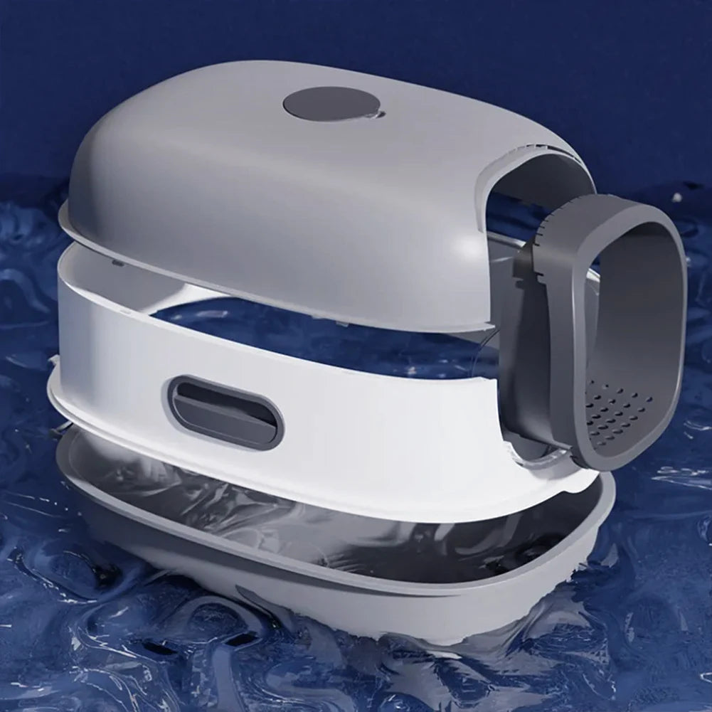 Spacious Enclosed Cat Litter Box with USB-Powered UV Sterilization Lamp & Stable Base