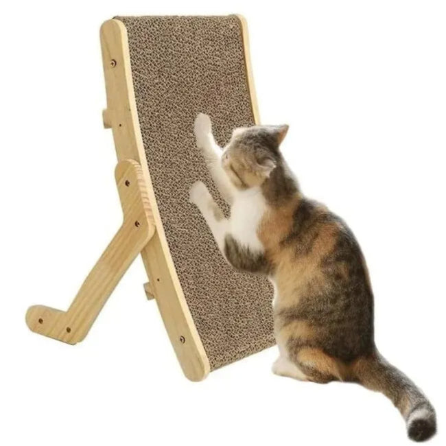 Adjustable Cat Scratching Board with Sturdy Wooden Frame 2