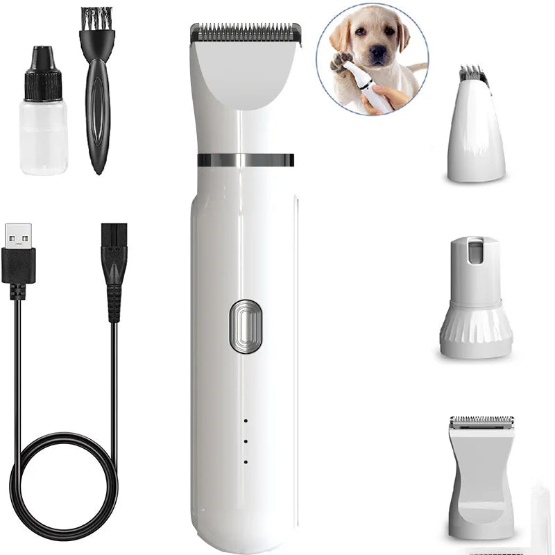 4-in-1 Low-Noise Dog Grooming Clippers with USB Rechargeable Battery 10