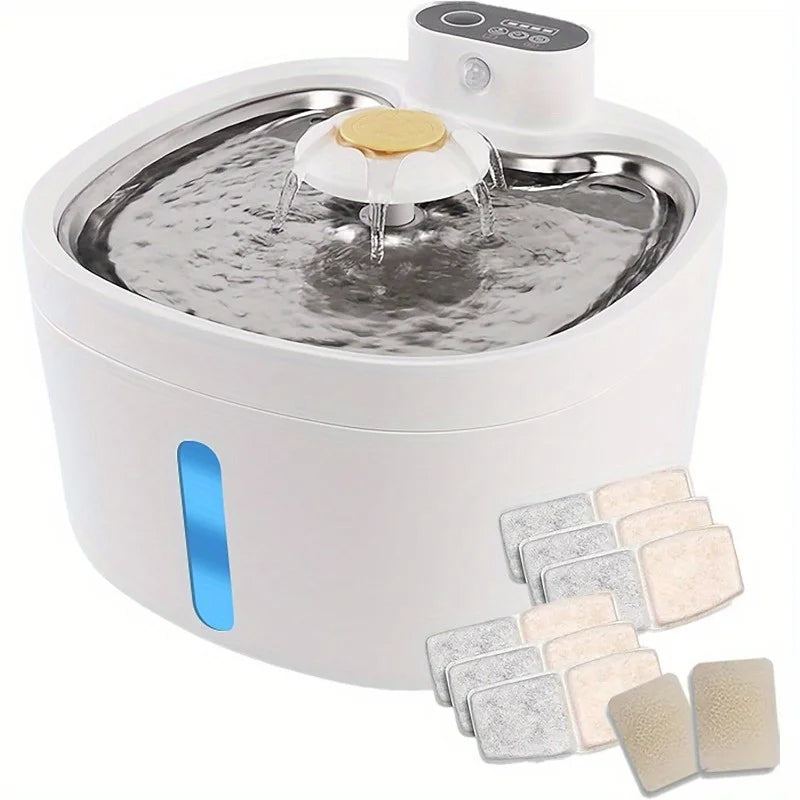 Wireless Pet Water Fountain for Fresh Flowing Drinking Water for Cats & Dogs | USB Rechargeable
