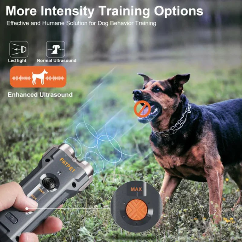Handheld Ultrasonic Bark Control Dog Training Device with LED Light 2