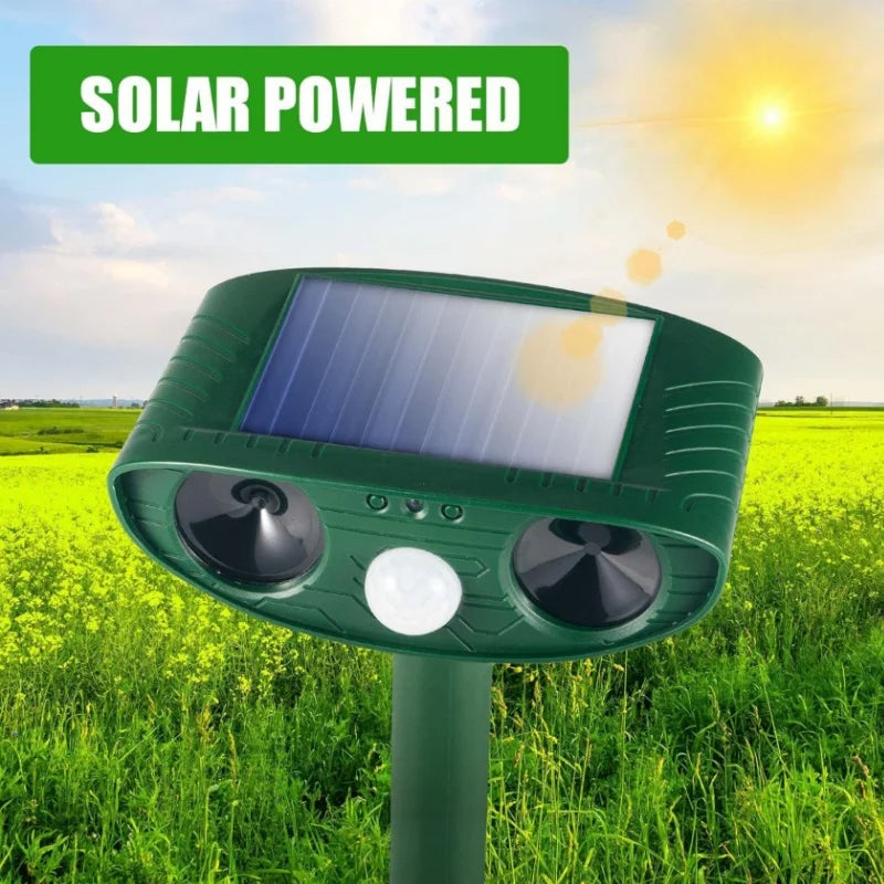 Outdoor Ultrasonic Pest Repeller with Safe Motion Sensor | Solar Garden Deterrent for Cats, Birds, Foxes & Rodents 6