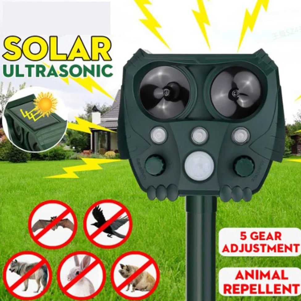 Solar-Powered Ultrasonic Animal Deterrent to Repel Birds, Rodents & Unwanted Cats From Your Garden 3
