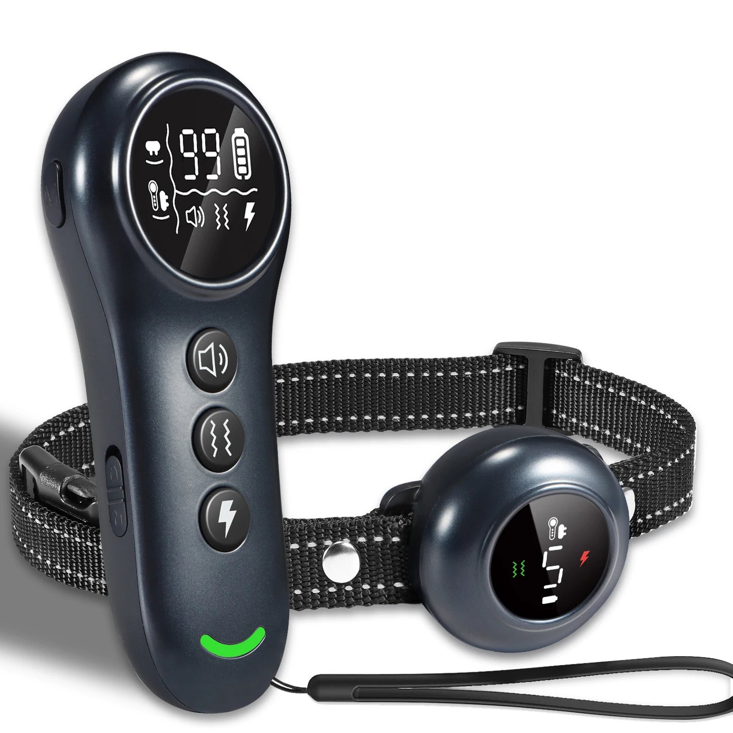 2-in-1 Automatic Anti-Bark Control & Dog Training Collar with Remote | Smart Barking Detection with Shock, Sound & Vibration