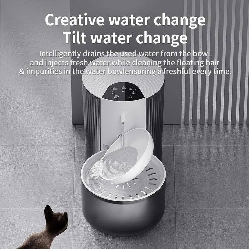 Automatic Cat Water Fountain with 3L Capacity & Low Noise | USB Rechargeable