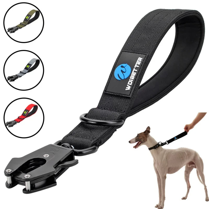 Heavy Duty Military-Style Quick Release Short Dog Leash for Large Dog Training 2