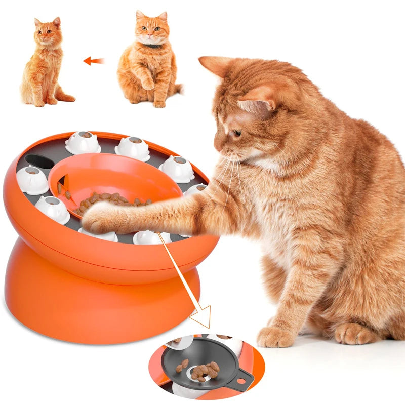 Multifunctional Slow Feeder Cat Puzzle Toy for Healthy Eating & Weight Loss