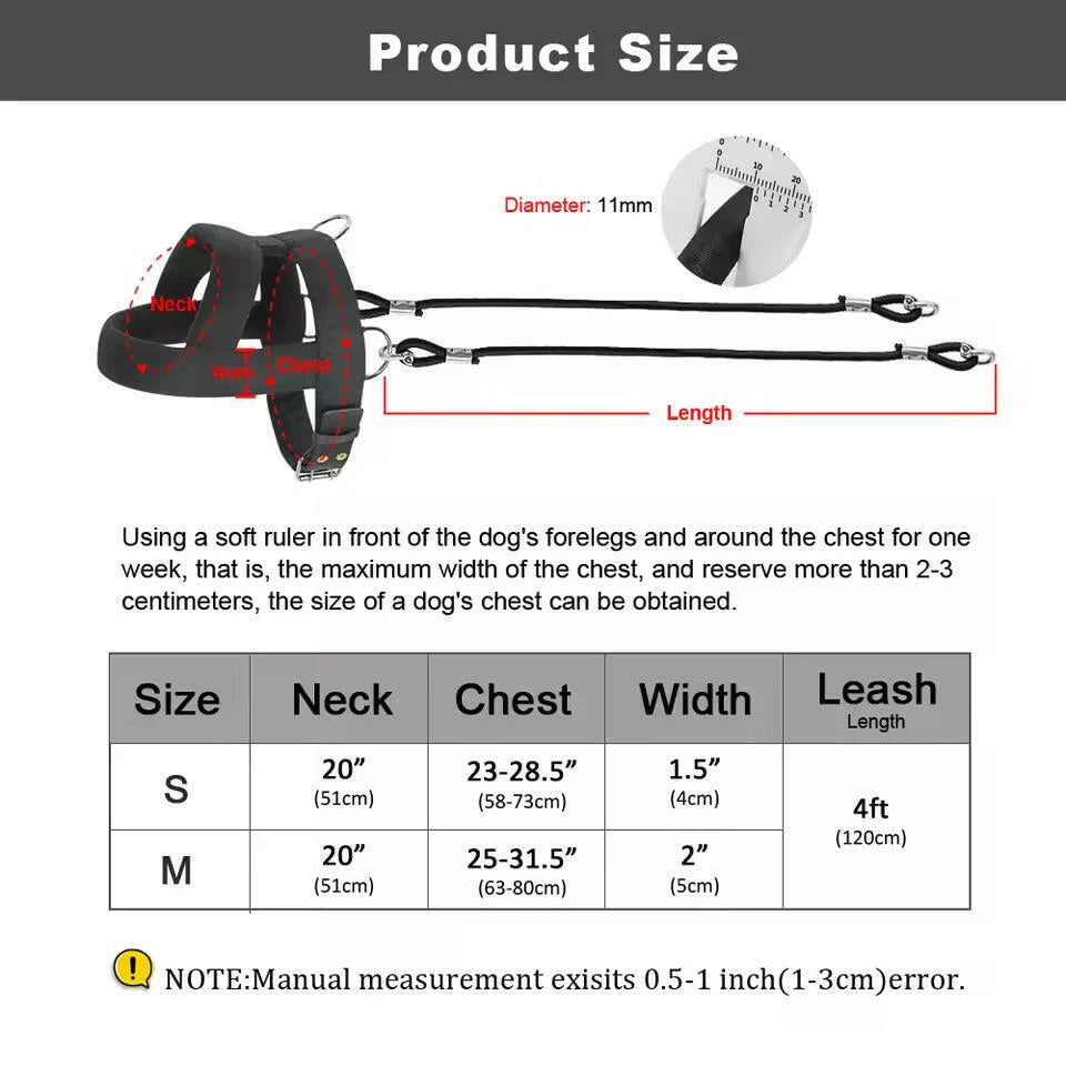 Heavy-Duty Dog Weight Pulling Harness with Padded Comfort for Strength Training 7
