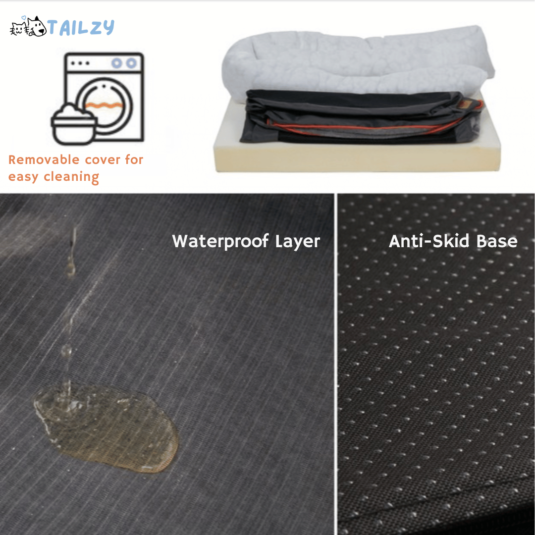 Extra-Large Orthopedic Memory Foam Dog Bed for Large Dogs