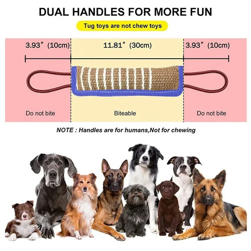 Double-Handle Jute Dog Bite Pillow for Dog Training 11