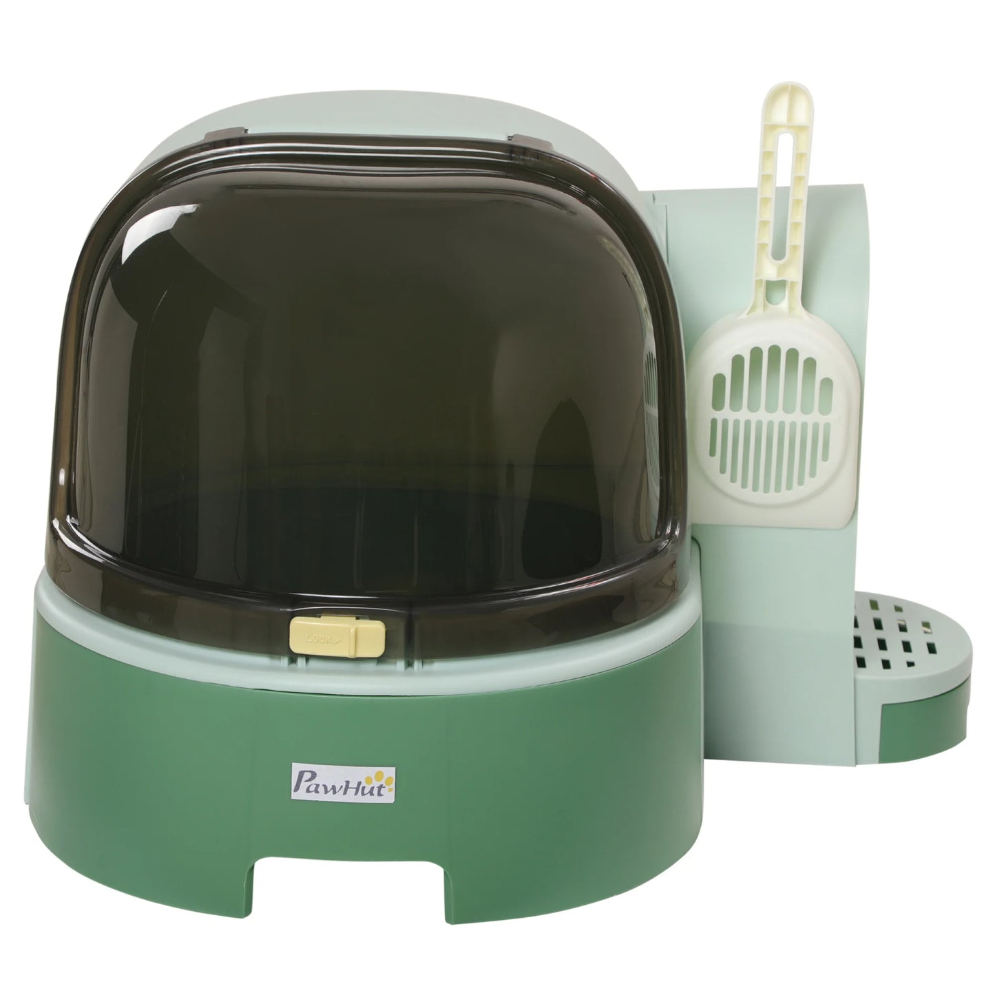 Flip-Cover Enclosed Cat Litter Box with Pull-Out Tray for Easy Cleaning