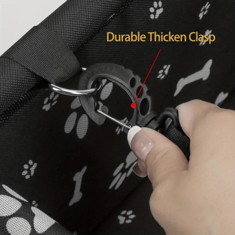 Stable Quick-Release Dog Car Seat Basket with Breathable Mesh Sides 9