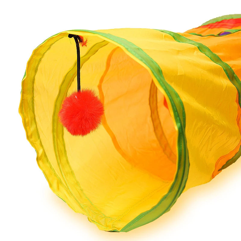 Foldable Cat Tunnel Toy | Collapsible Play Tube for Indoor Cats & Kittens