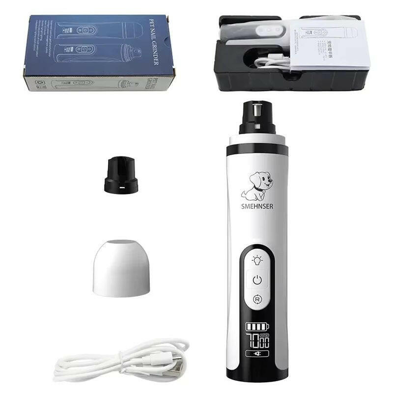 3-Speed Dog Nail Grinder with Diamond Wheel, LED Lights & LCD Display 8
