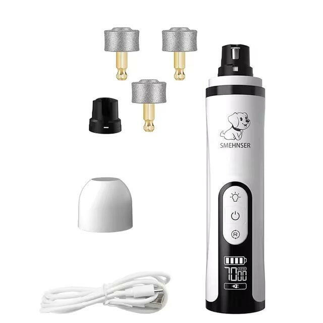 3-Speed Dog Nail Grinder with Diamond Wheel, LED Lights & LCD Display 7