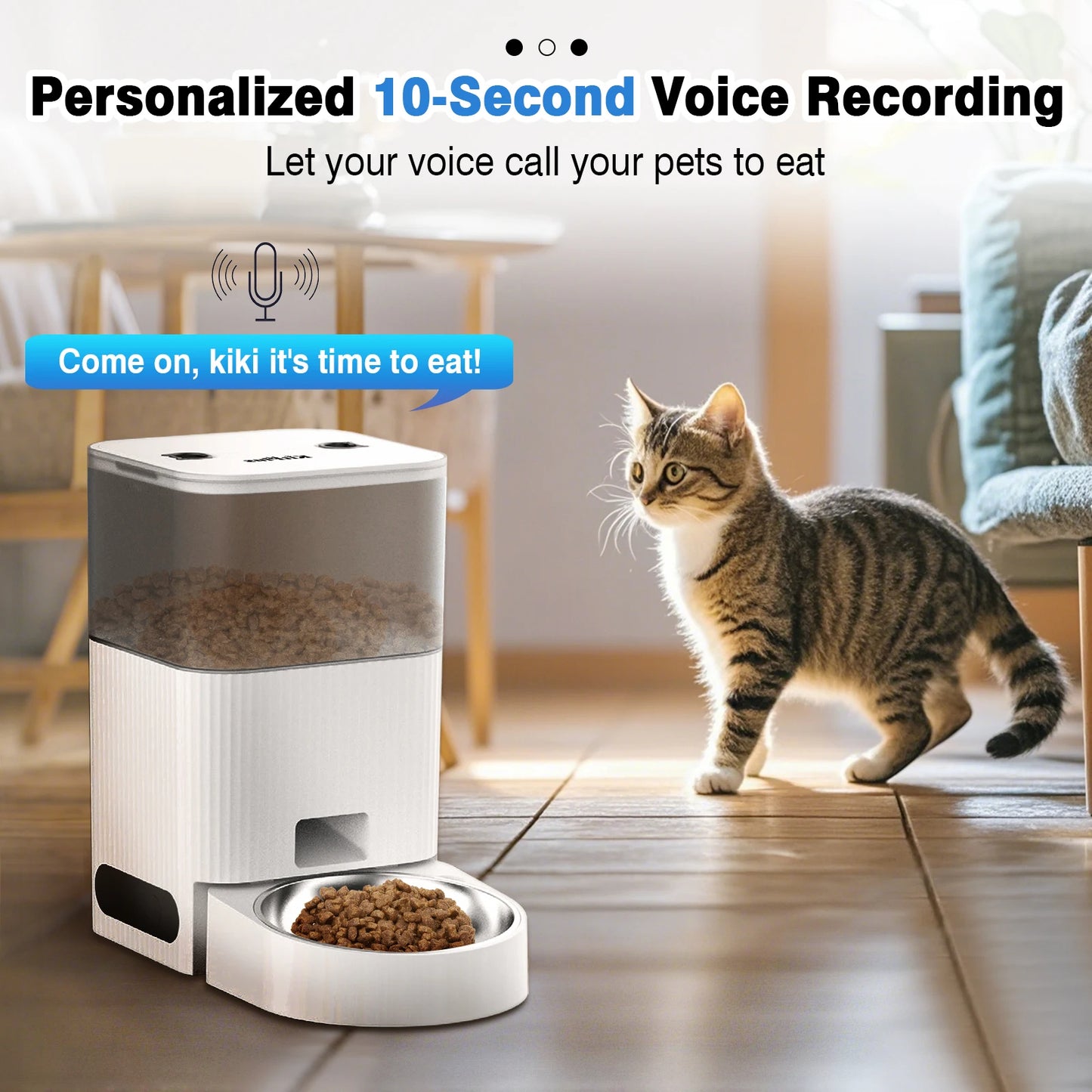 Smart App-Controlled Automatic Pet Feeder Food Dispenser with Voice Recorder 6