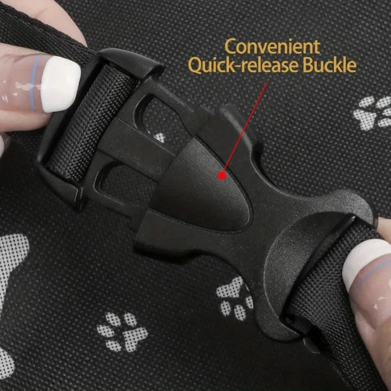 Stable Quick-Release Dog Car Seat Basket with Breathable Mesh Sides 8