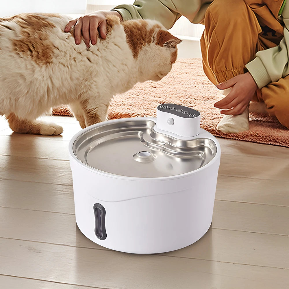 Pet Water Fountain for Fresh Flowing Water for Cats & Dogs | Plug-In & USB Rechargeable 5