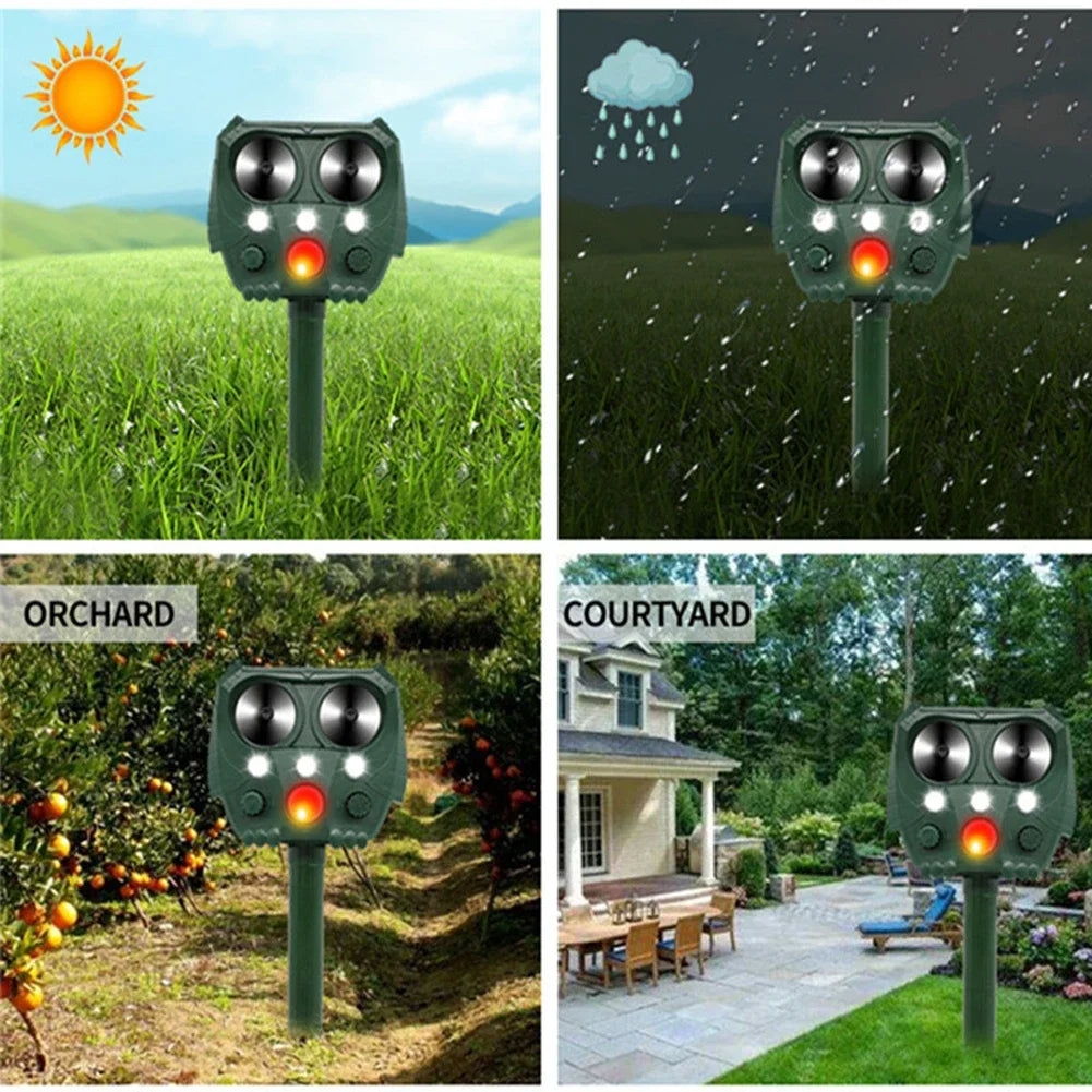 Solar-Powered Ultrasonic Animal Deterrent to Repel Birds, Rodents & Unwanted Cats From Your Garden 8