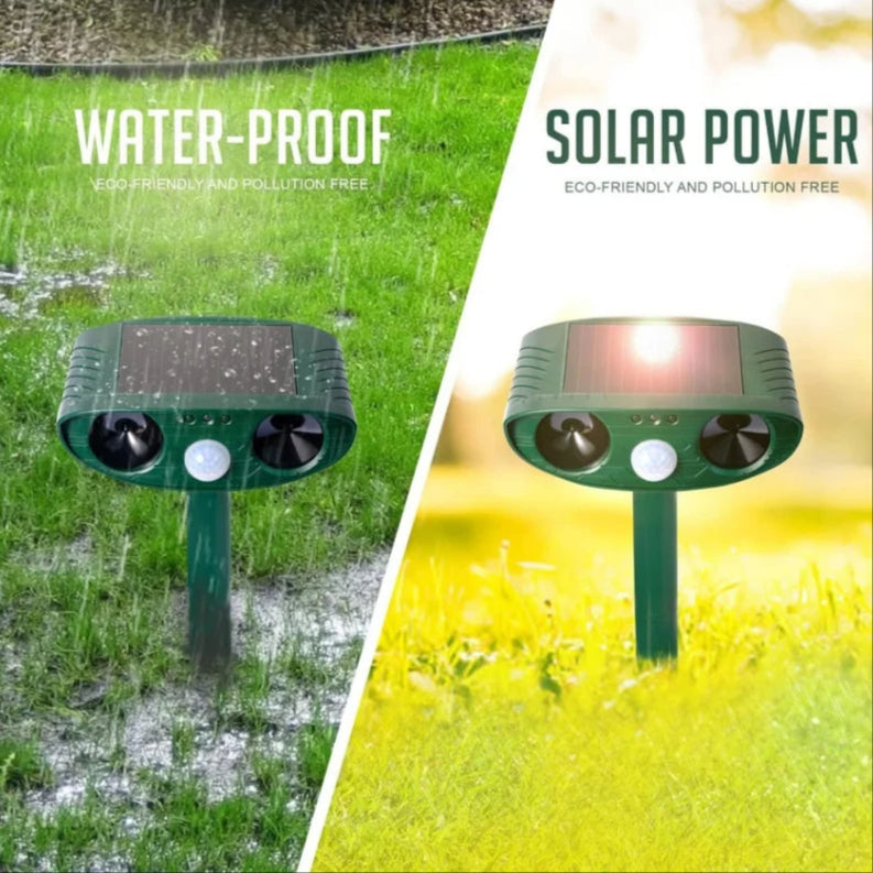 Outdoor Ultrasonic Pest Repeller with Safe Motion Sensor | Solar Garden Deterrent for Cats, Birds, Foxes & Rodents 3 5