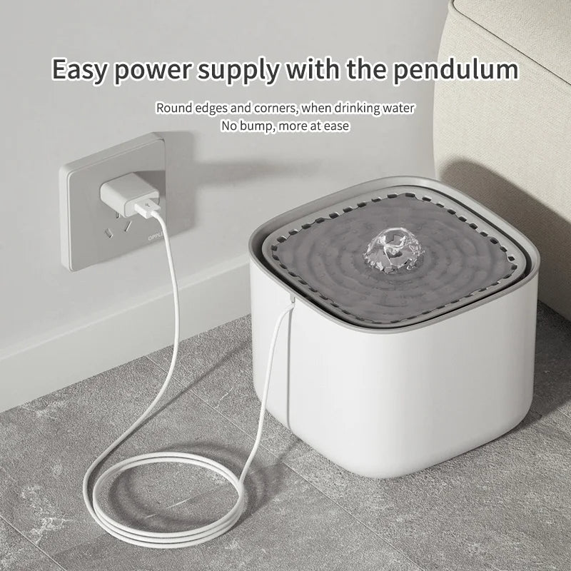 3L Cube Automatic Cat Water Fountain | Low-Noise & USB Rechargeable