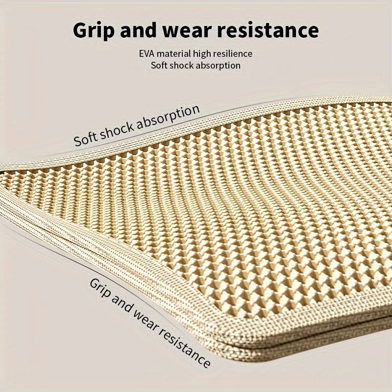 Honeycomb-Style Cat Litter Box Mat with Waterproof Double Layer to Trap Litter & Moisture