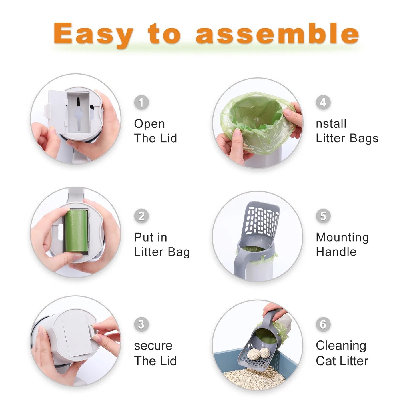 Easy-Scoop Cat Litter Sifter with Attached Waste Container 7