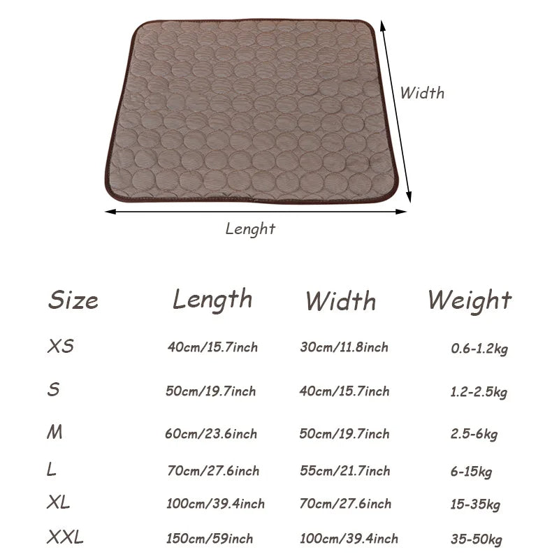 Padded Dog Cooling Mat for Sofas, Floors & Pet Beds | Machine Washable