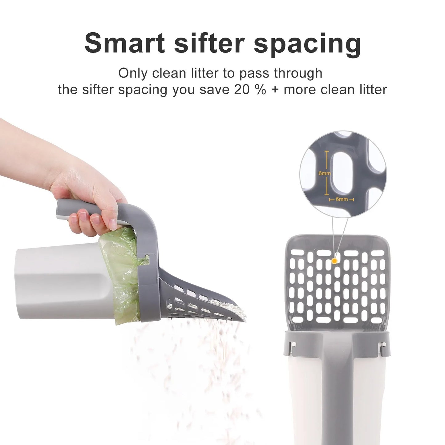 Easy-Scoop Cat Litter Sifter with Attached Waste Container 6