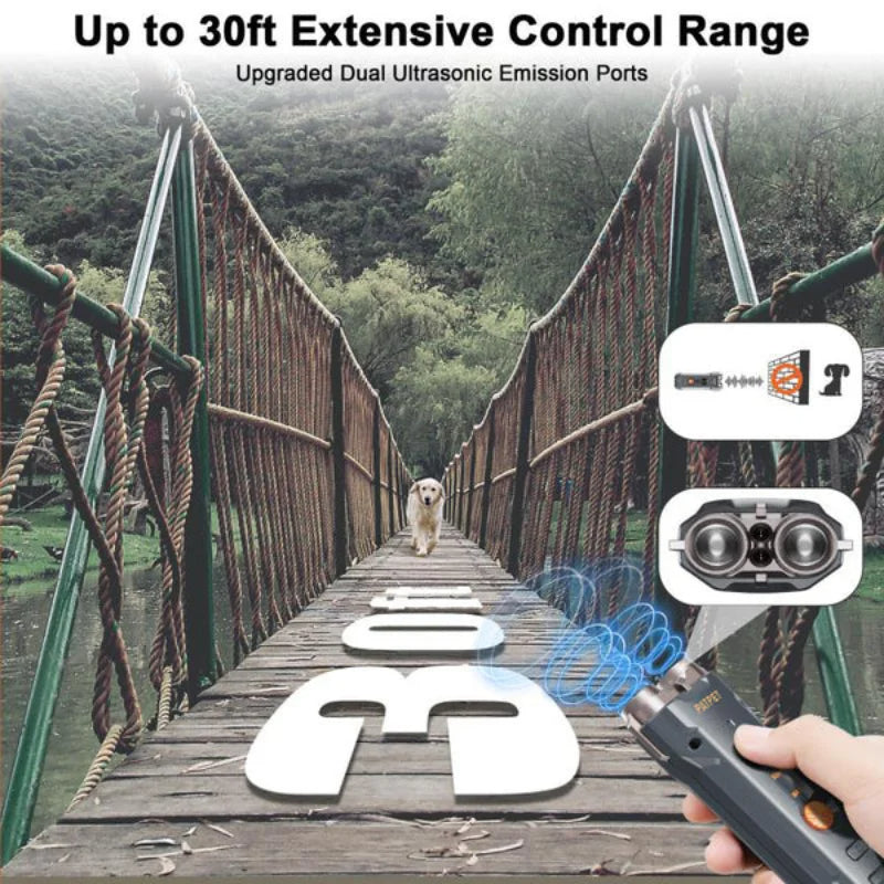 Handheld Ultrasonic Bark Control Dog Training Device with LED Light 6