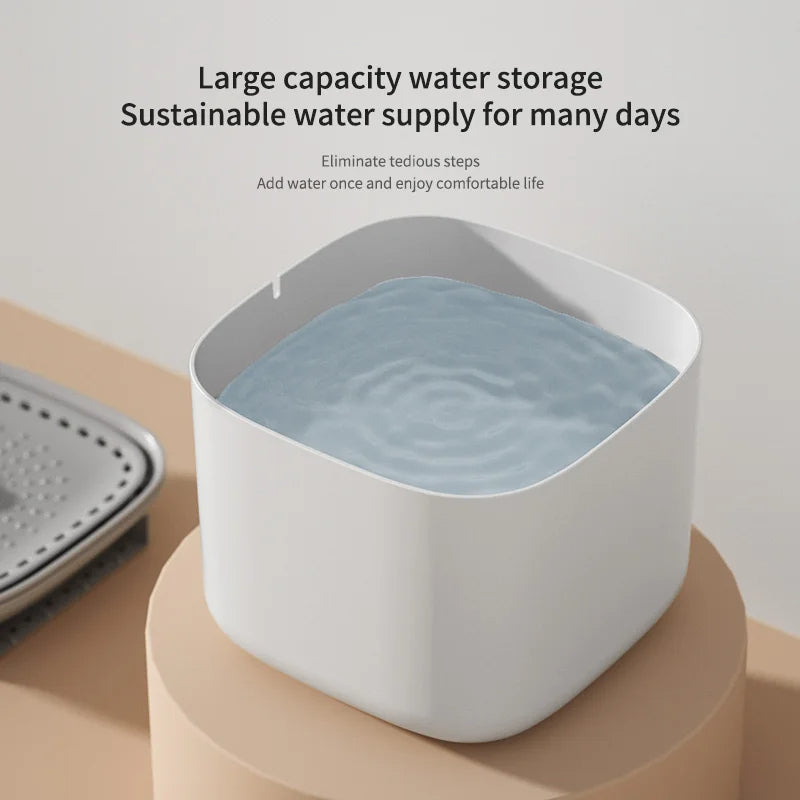 3L Cube Automatic Cat Water Fountain | Low-Noise & USB Rechargeable