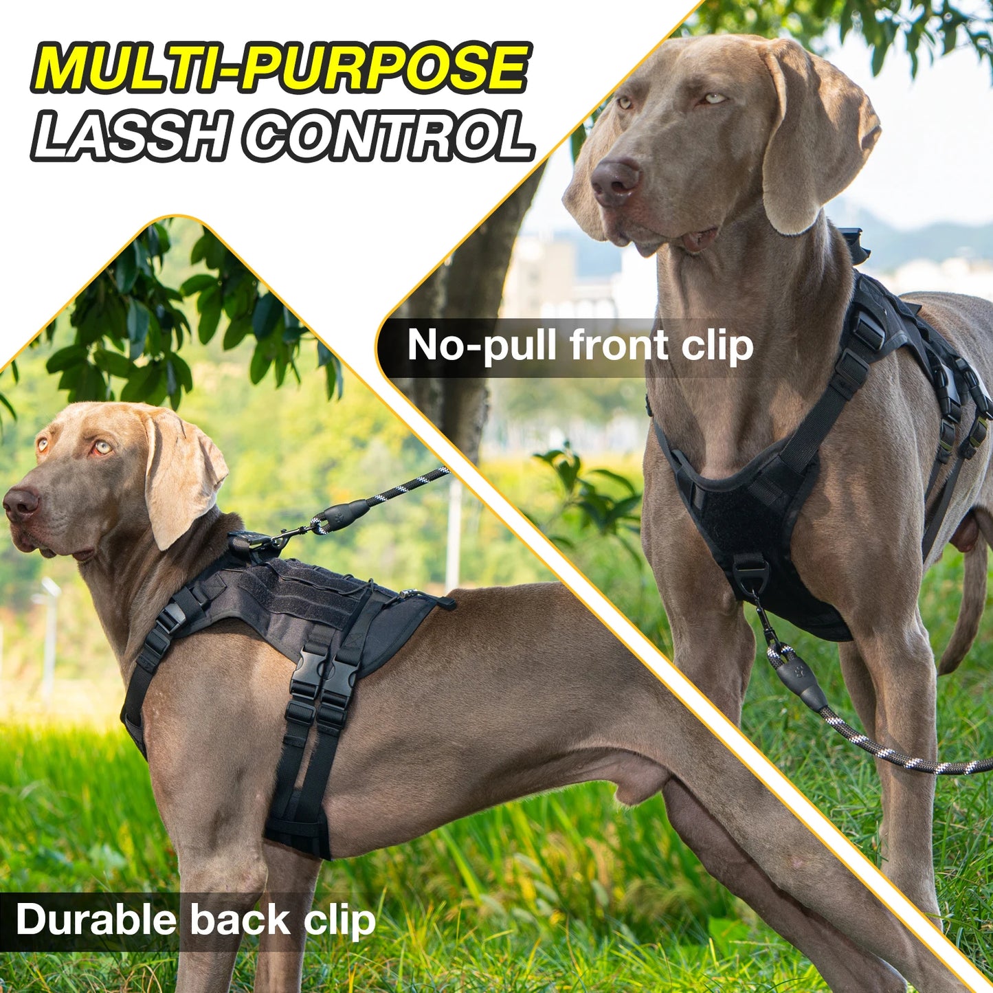 Reinforced Military-Style Dog Harness for Larger Breeds with Handle | Tactical Dog Training Vest 14