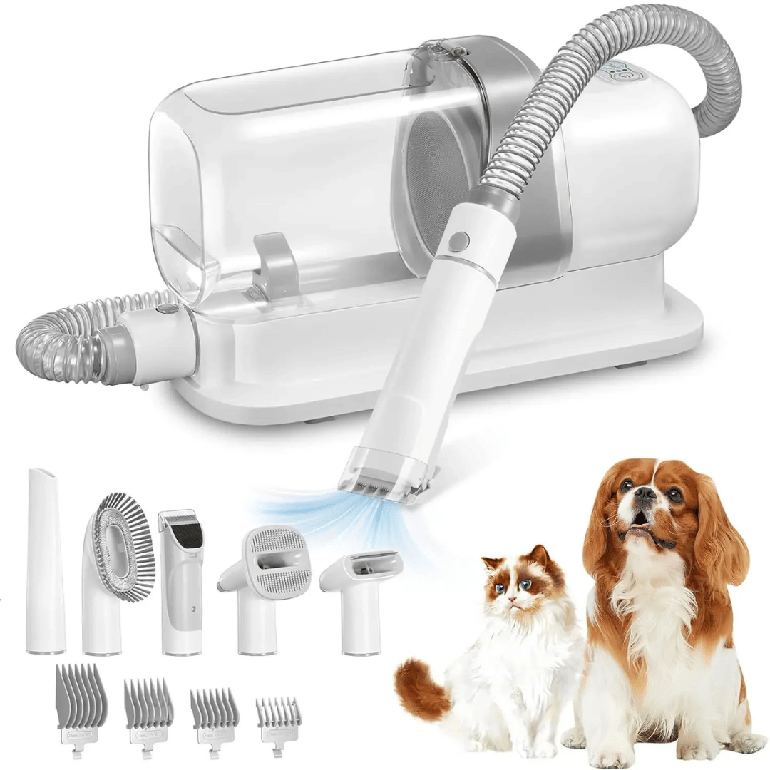 Low-Noise Dog Grooming Vacuum with Full Pet Hair Clippers & Brush Kit | Large 2.3L Capacity 2