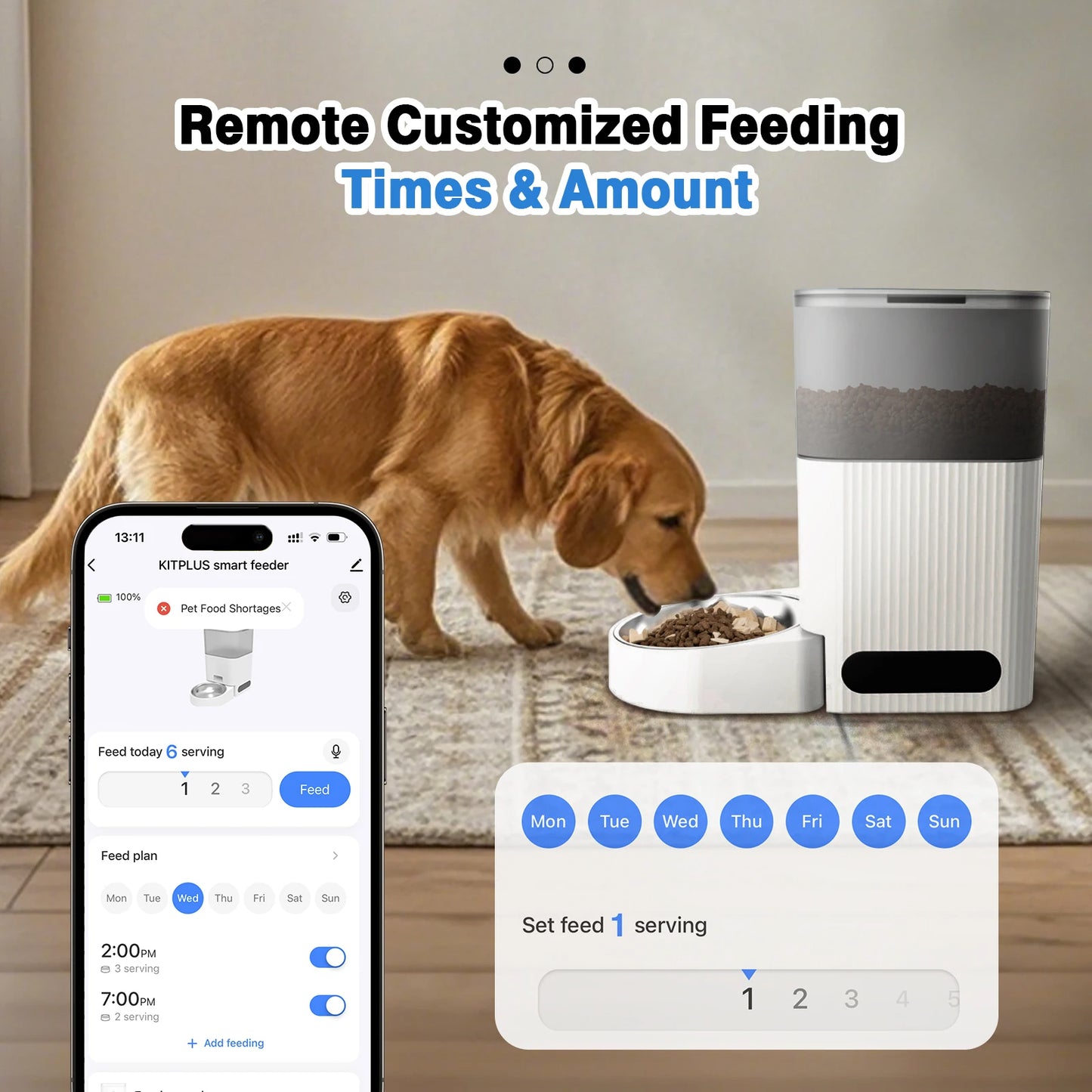 Smart App-Controlled Automatic Pet Feeder Food Dispenser with Voice Recorder 5