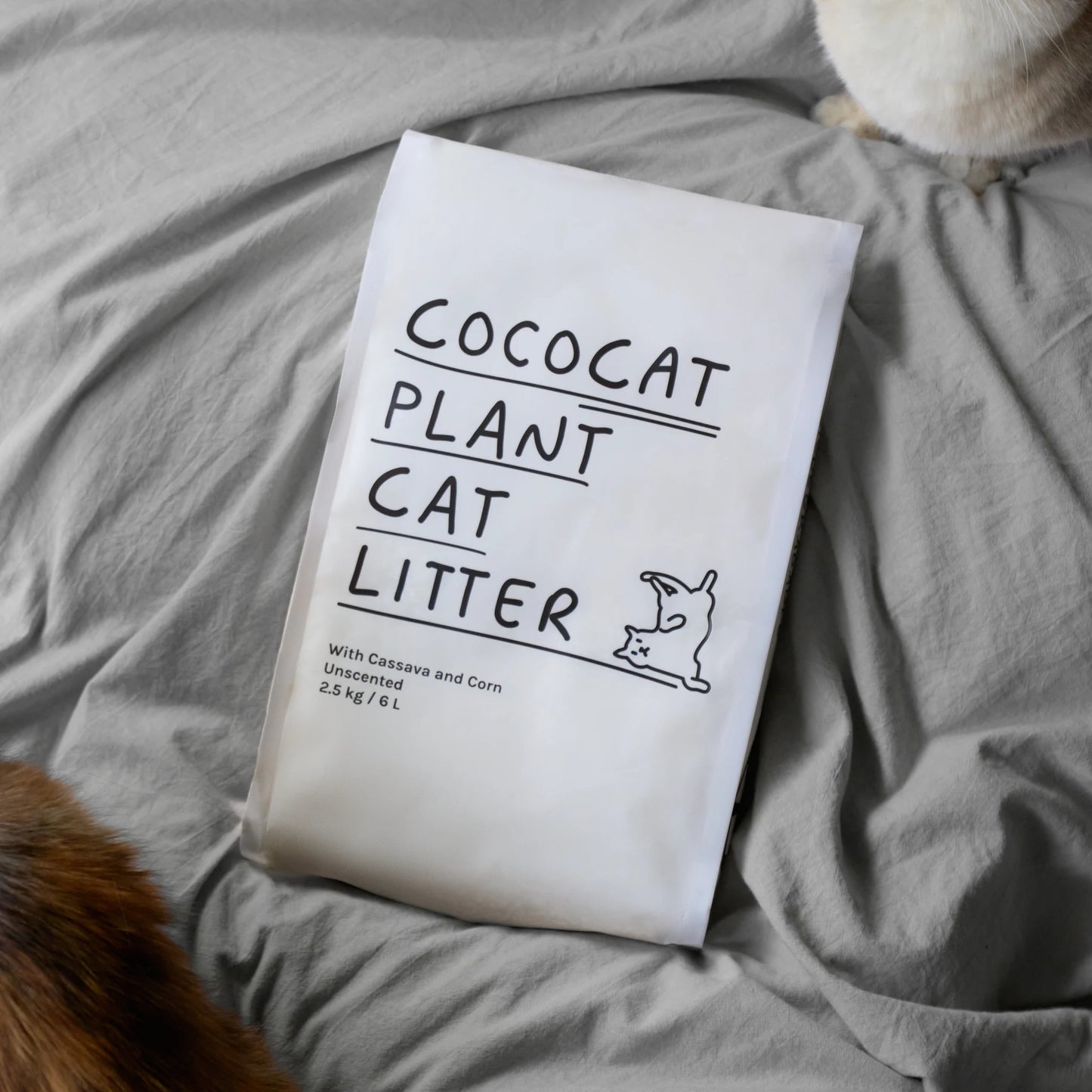 Non-Stick & Unscented Plant-Based Cassava Cat Litter | Biodegradable & Flushable