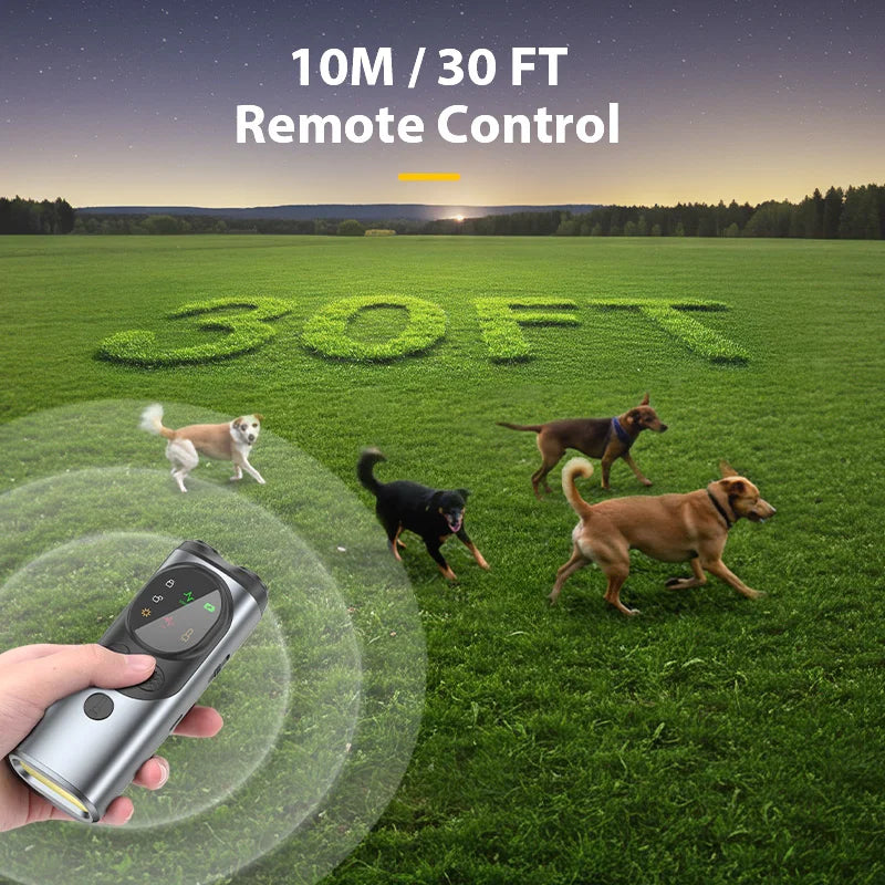Handheld Ultrasonic Anti-Bark Dog Training Repeller with LED Light 7